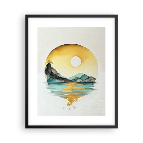 Pôster com moldura preta - No círculo da beleza - 40x50 cm