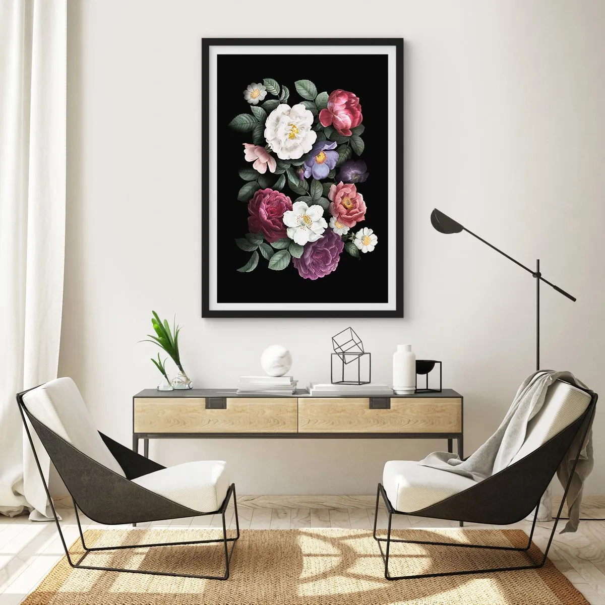 Pôster com moldura preta - Do jardim inglês - 61x91 cm