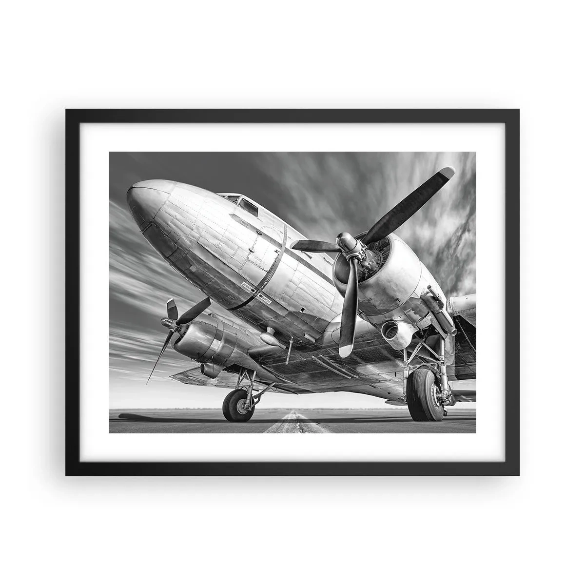 Pôster com moldura preta - Sempre pronto a voar - 50x40 cm