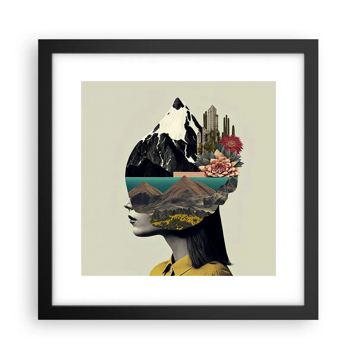 Pôster com moldura preta - Mulher – sempre um mistério - 30x30 cm