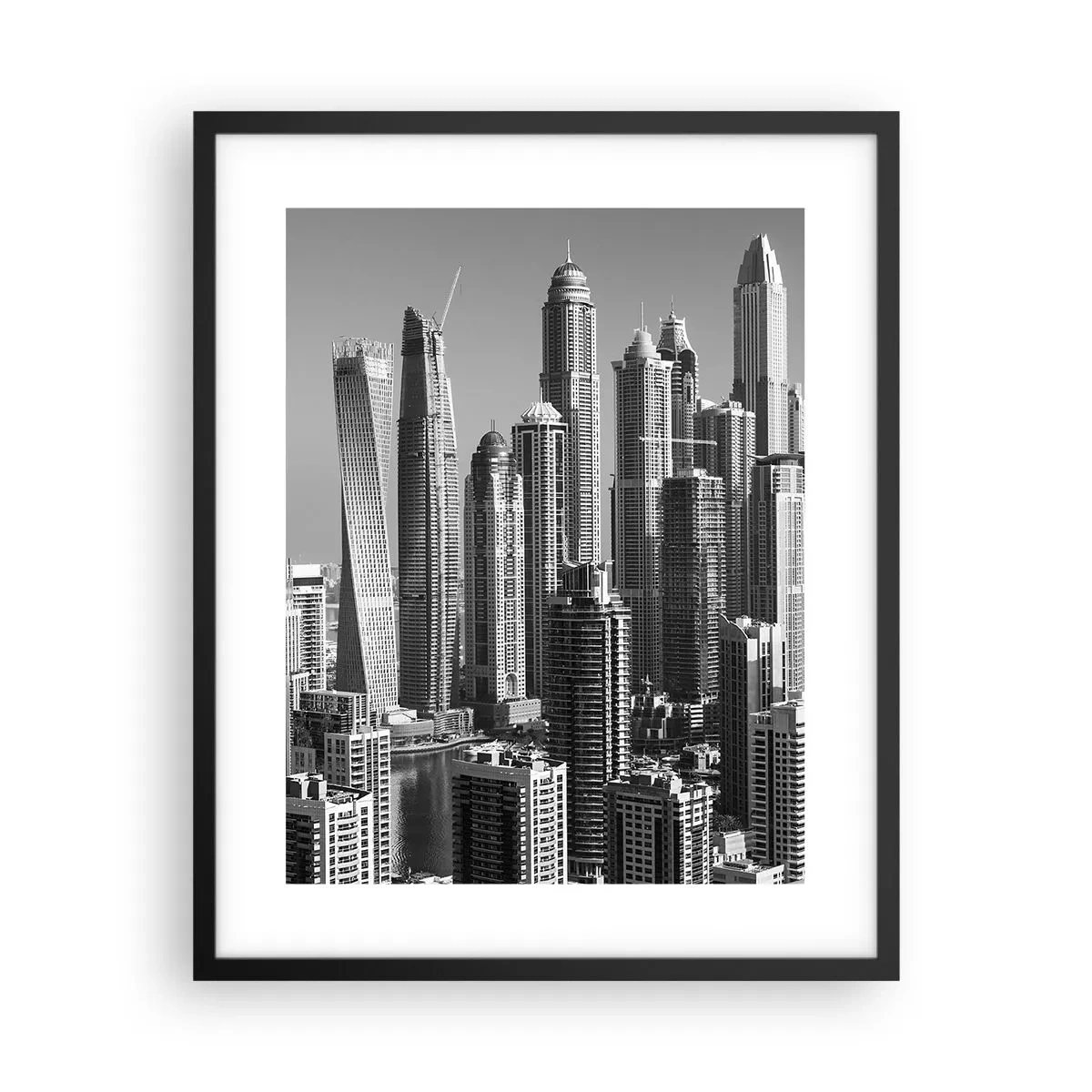 Pôster com moldura preta - A cidade sobre o deserto - 40x50 cm