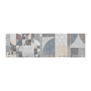 Amostra de papel de parede Premium Canvas - Fantasia cerâmica - Abstração, Pedaço, Padrão Geométrico - 100x30 cm