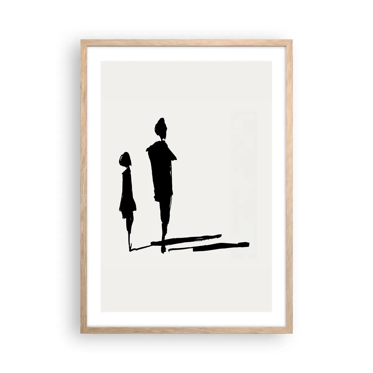 Pôster com moldura de carvalho claro - Certeza que juntos? - 50x70 cm