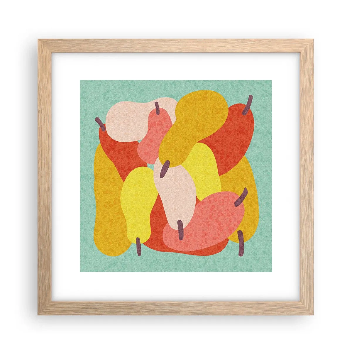 Pôster com moldura de carvalho claro - Experimente o sol de verão - 30x30 cm