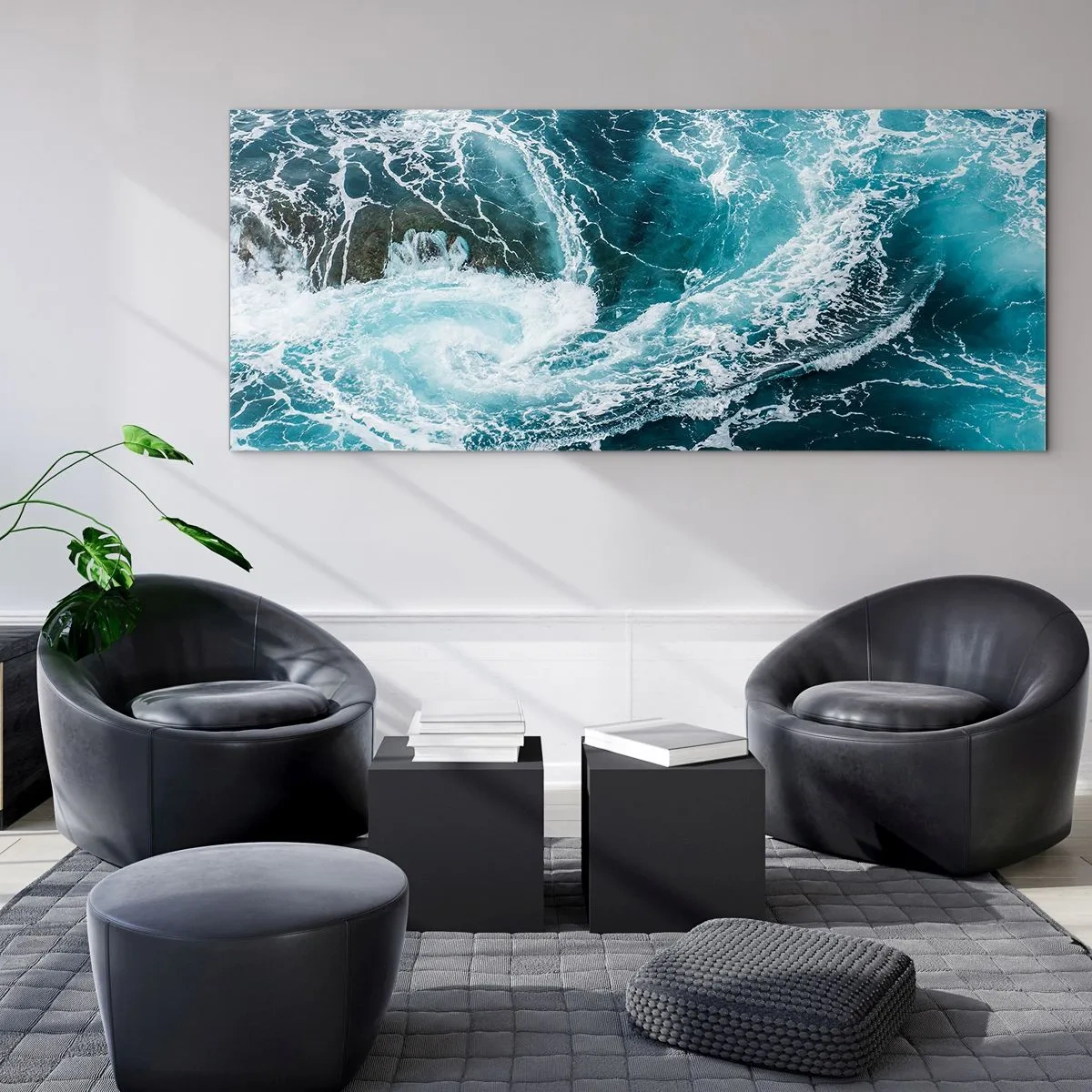 Quadro em vidro - Portões para o Interior da Terra - 160x50 cm