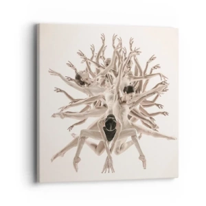 Quadro em tela - Florescendo na dança - 40x40 cm