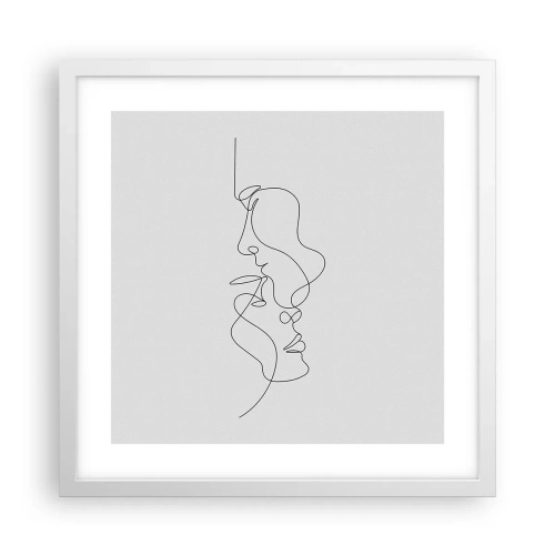 Pôster em moldura branca - O calor dos desejos amargos - 40x40 cm