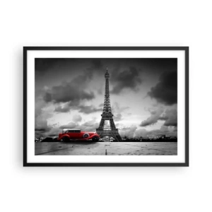 Pôster com moldura preta - Não há muito tempo atrás em Paris - 70x50 cm