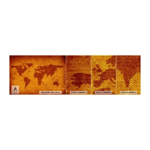 Amostra de papel de parede Premium Sand - Convite para viajar - Mapas Mundiais, Continentes, Viagens - 100x30 cm