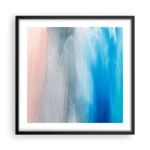 Pôster com moldura preta - Elementos: ar - 50x50 cm