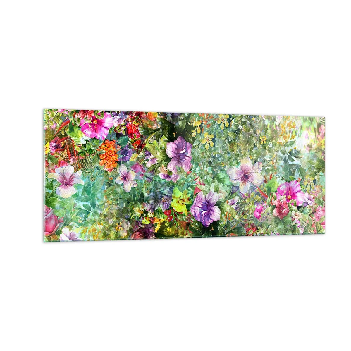Quadro em vidro - Nas flores para a perdição - 100x40 cm