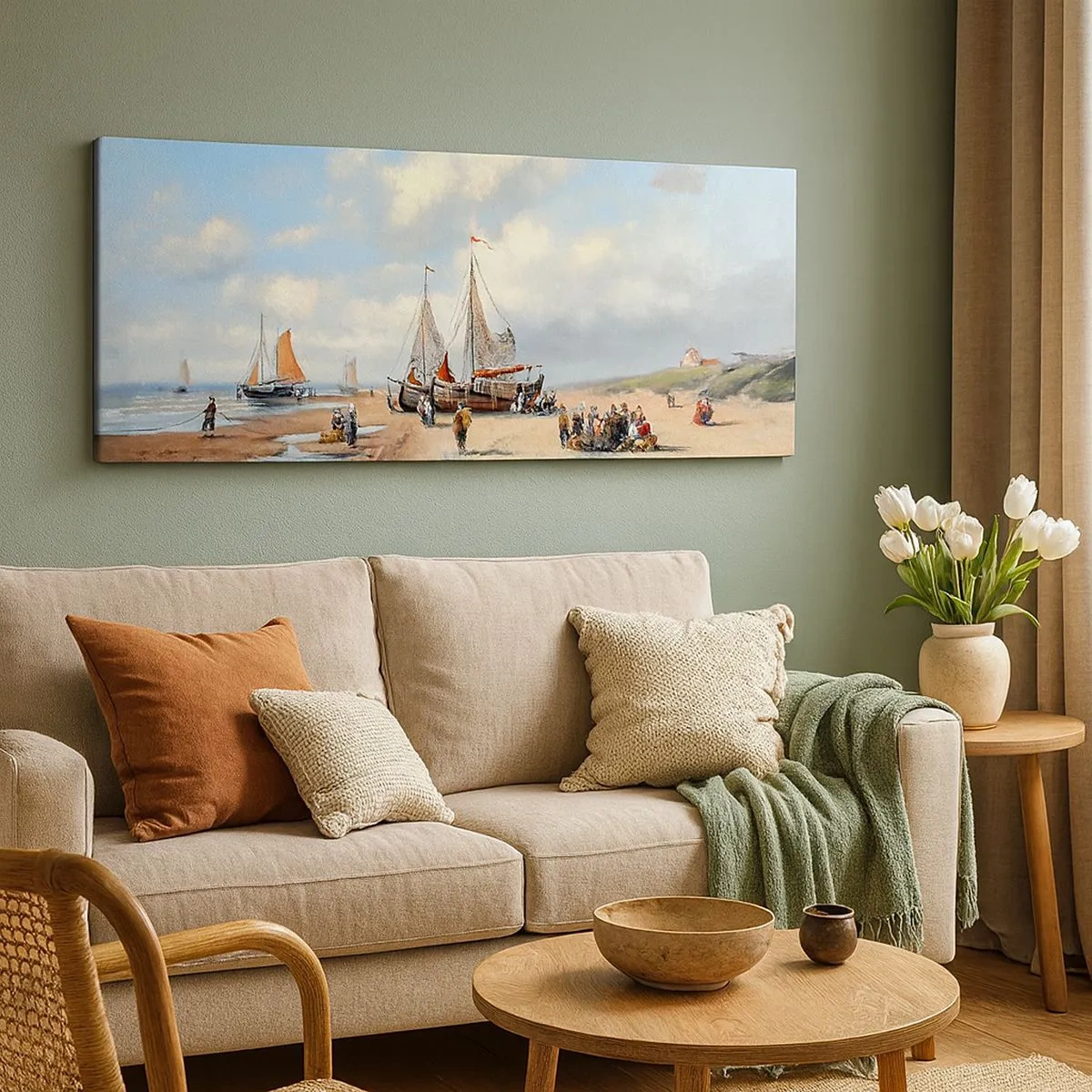 Quadro em tela - Pós-caça bem-sucedida - 100x40 cm