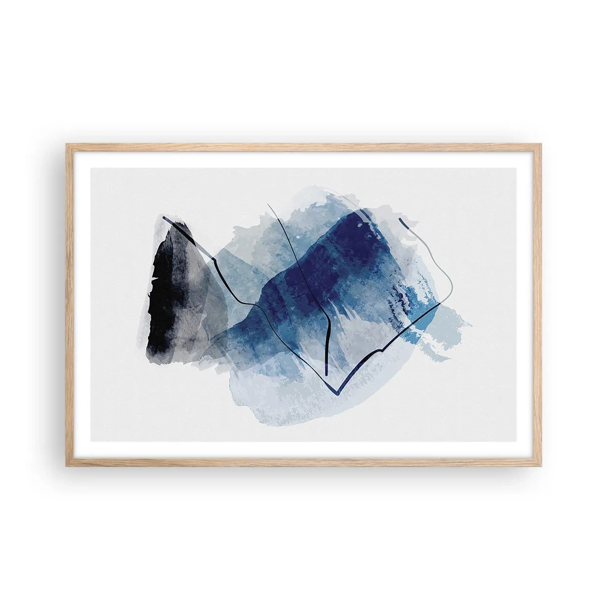 Pôster com moldura de carvalho claro - Iceberg - 91x61 cm