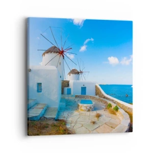 Quadro em tela - Vento azul do mar - 40x40 cm