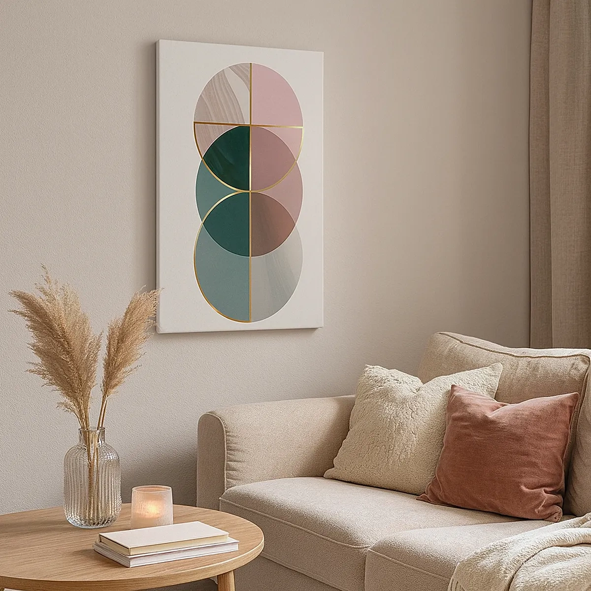 Quadro em tela - Círculo entre círculos… - 50x70 cm