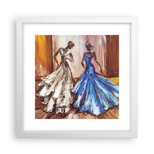 Pôster em moldura branca - Uma bela dupla - 30x30 cm