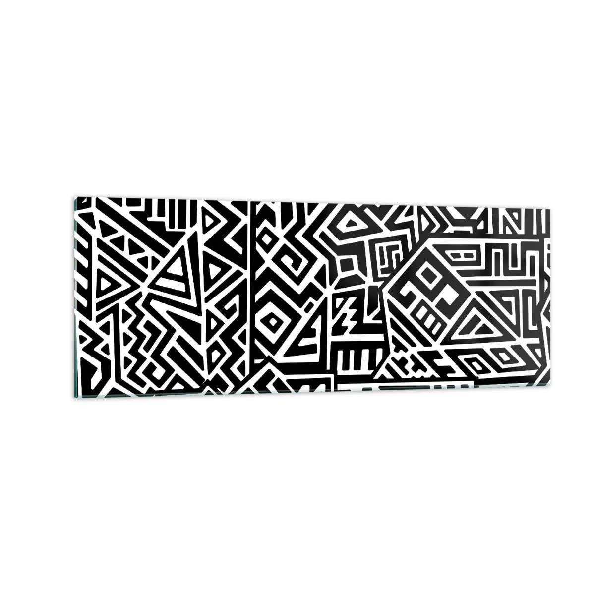 Quadro em vidro - Composição pré-colombiana - 140x50 cm