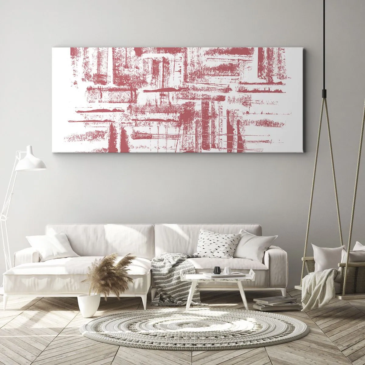 Quadro em tela - Cidade Vermelha - 140x50 cm