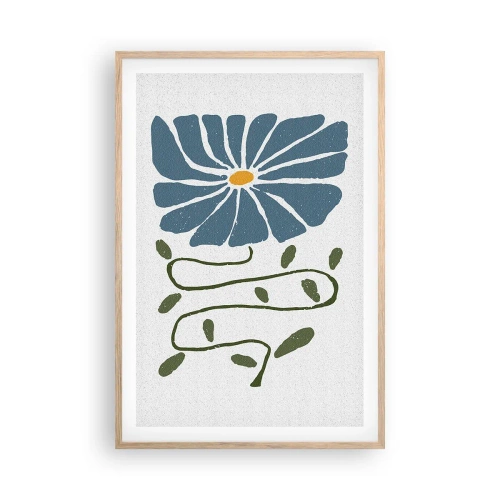 Pôster com moldura de carvalho claro - Um ramo para uma flor - 61x91 cm