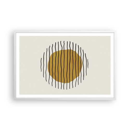 Pôster em moldura branca - Abstração a tremer com o calor - 91x61 cm