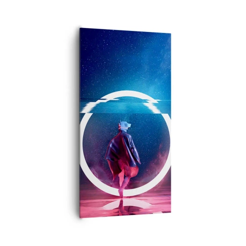 Quadro em tela - Entre Mundos - 65x120 cm