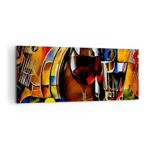 Quadro em tela - E o mundo ganha cor - 100x40 cm