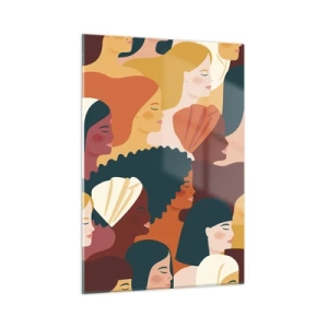 Quadro em vidro - Apenas feminilidade - 50x70 cm