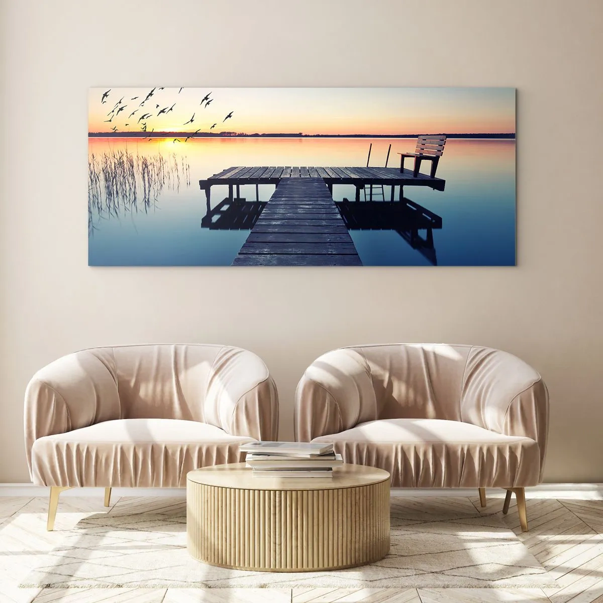 Quadro em vidro - Foi um bom dia - 100x40 cm