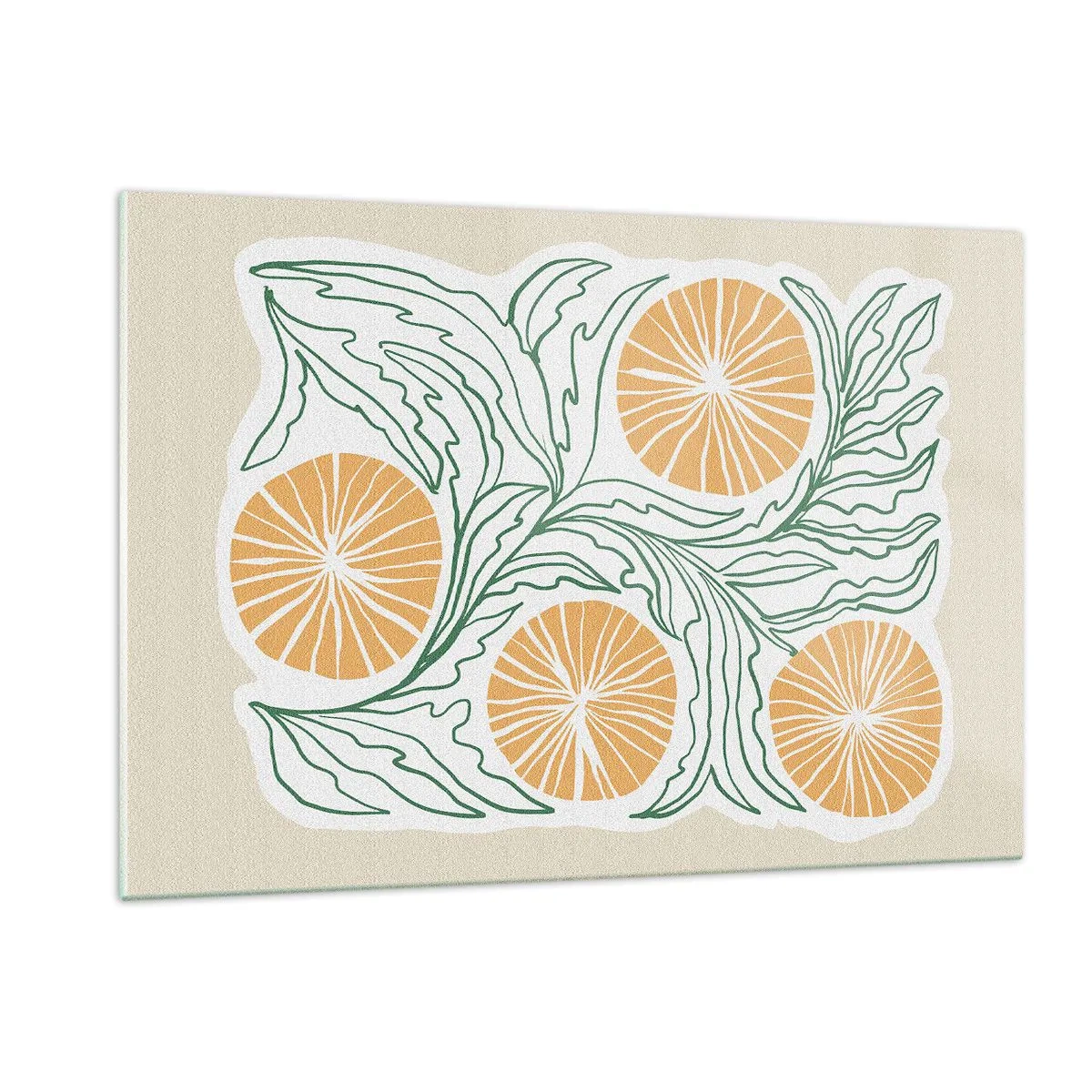 Quadro em vidro - Étnico com um toque de abstração - 120x80 cm