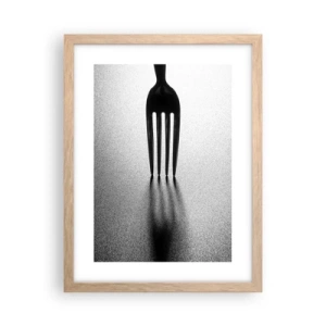 Pôster com moldura de carvalho claro - Luz e sombra - 30x40 cm