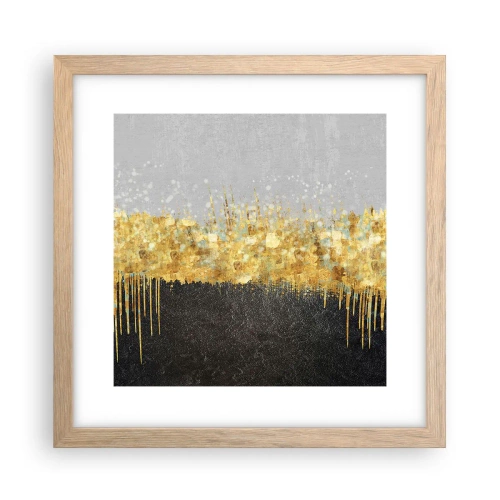Pôster com moldura de carvalho claro - Para dentro e para cima - 30x30 cm