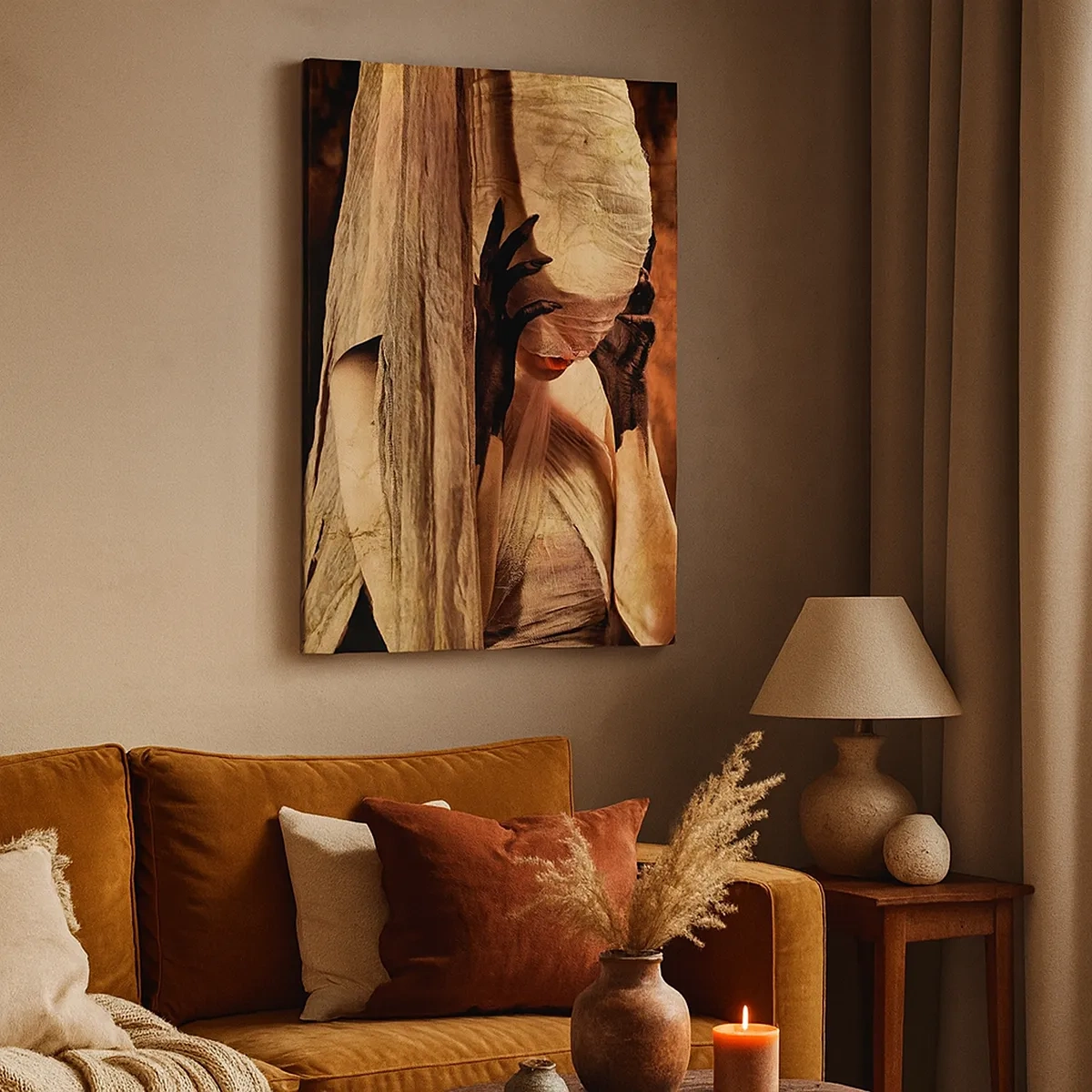 Quadro em tela - Entre o bem e o mal - 50x70 cm