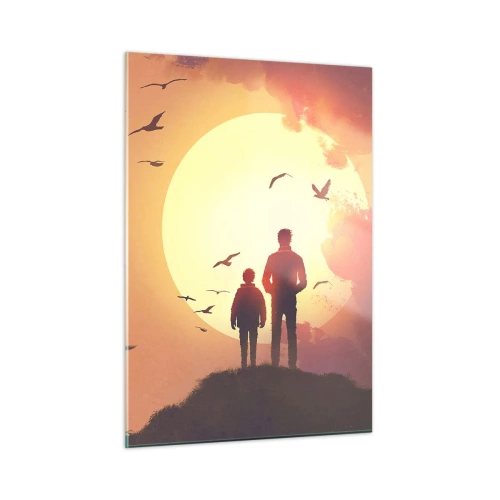 Quadro em vidro - Cara a cara com o sol - 50x70 cm