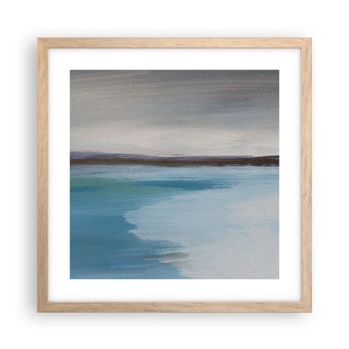 Pôster com moldura de carvalho claro - Paisagem horizontal - 40x40 cm