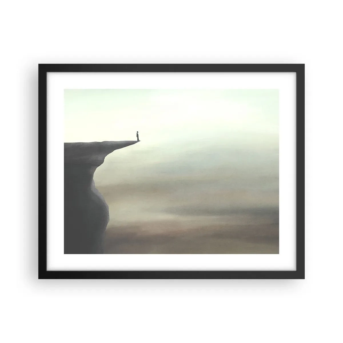 Pôster com moldura preta - Para cima, é claro! - 50x40 cm