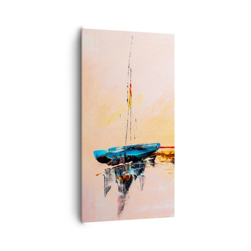 Quadro em tela - Noite na marina - 65x120 cm