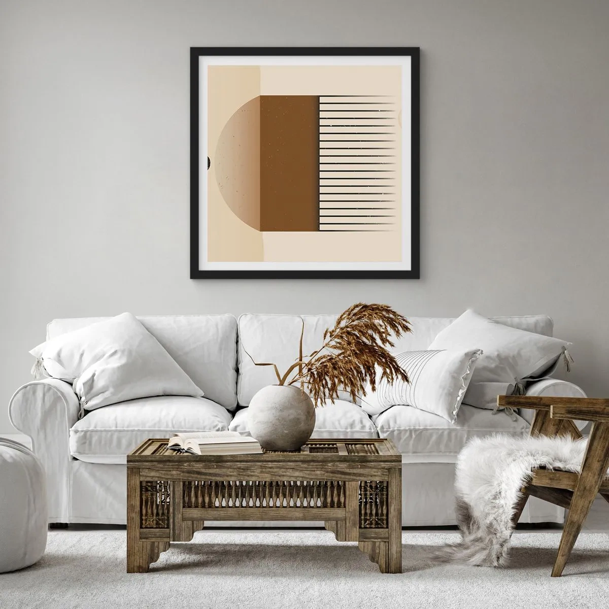 Pôster com moldura preta - Diferentes estados - 50x50 cm