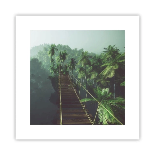 Pôster - Sobre o verde fervente - 30x30 cm