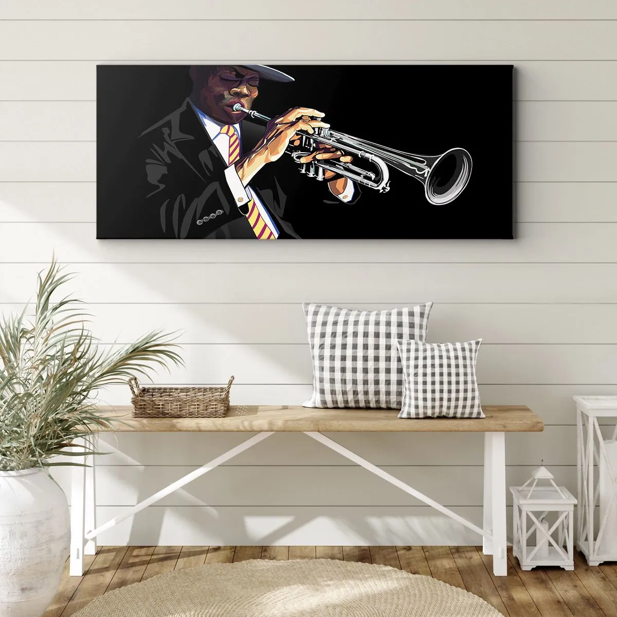 Quadro em tela - Charme da velha escola - 100x40 cm