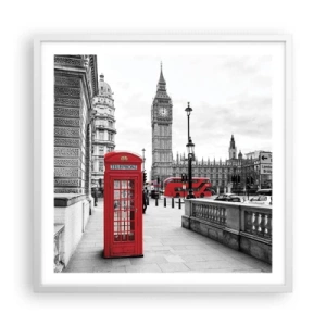 Pôster em moldura branca - Sem dúvida, Londres - 60x60 cm