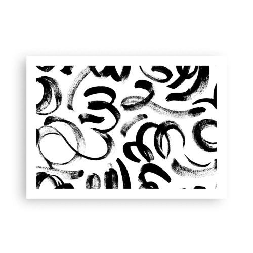 Pôster - Preto sobre branco - 70x50 cm