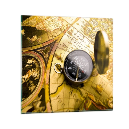 Quadro em vidro - Que tal ao fim do mundo? - 30x30 cm