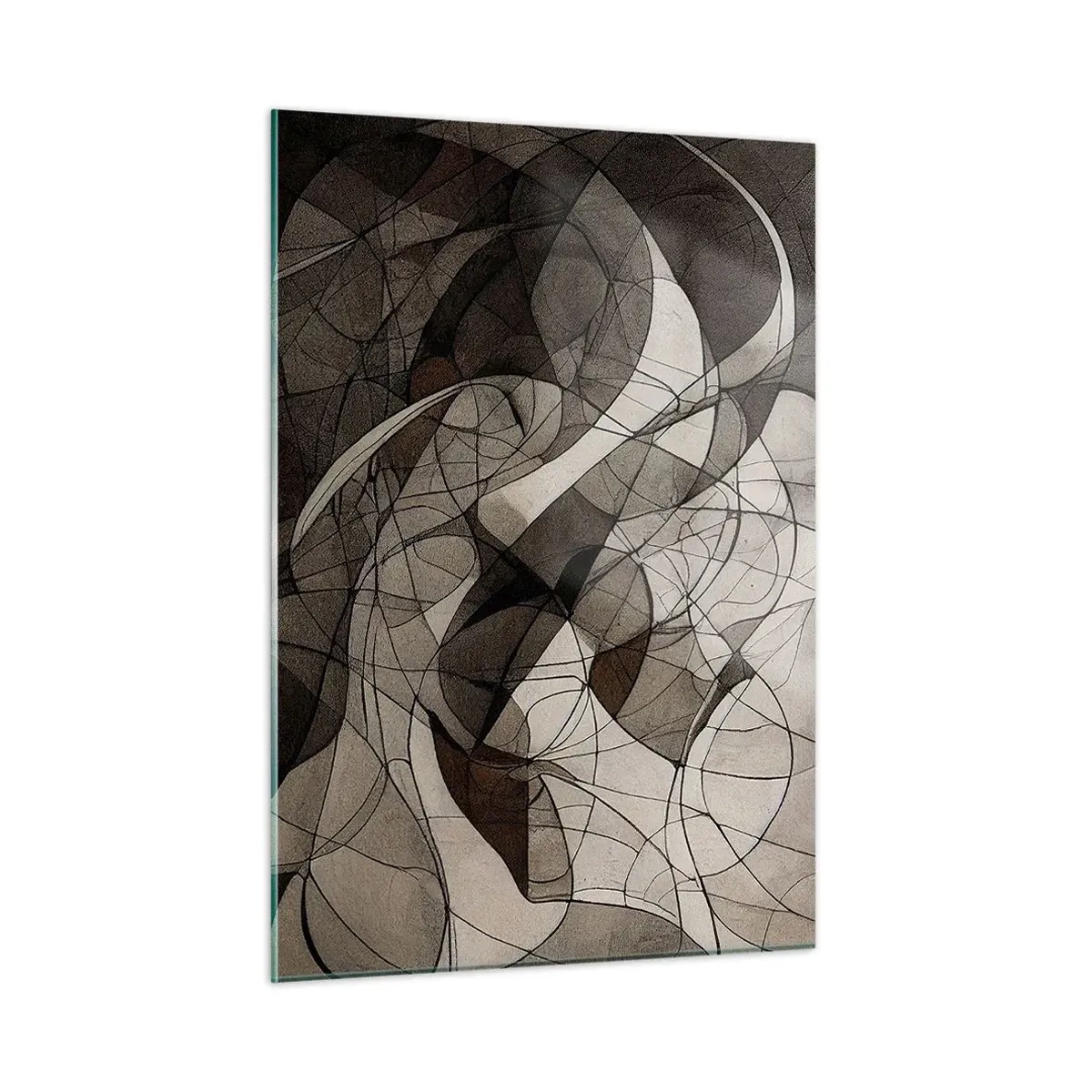 Quadro em vidro - Circulação das cores da terra - 50x70 cm