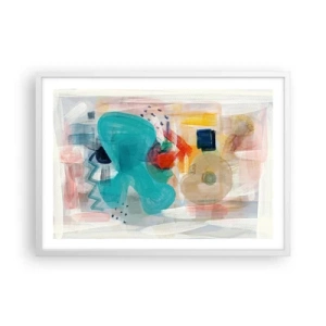 Pôster em moldura branca - Jogo colorido - 70x50 cm