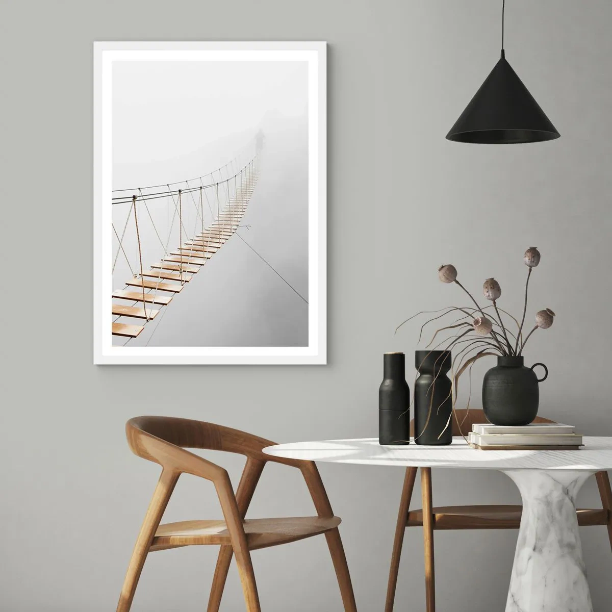 Pôster em moldura branca - Para onde levará? - 50x70 cm