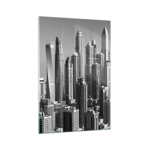 Quadro em vidro - A cidade sobre o deserto - 70x100 cm
