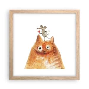 Pôster com moldura de carvalho claro - Paradoxos do amor - 30x30 cm