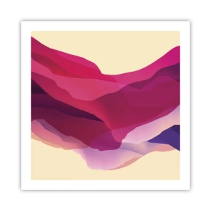 Pôster - Ondas de roxo - 60x60 cm