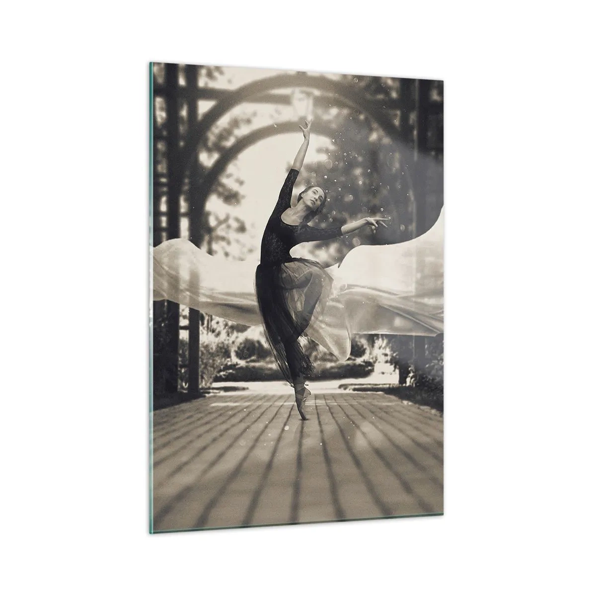 Quadro em vidro - A dança do espírito do jardim - 50x70 cm