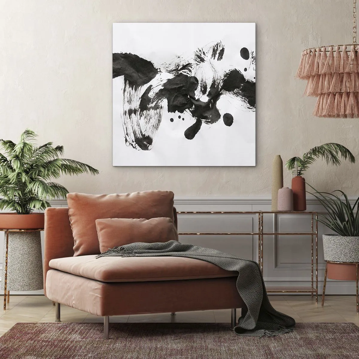 Quadro em tela - Existe um método para a loucura? - 50x50 cm